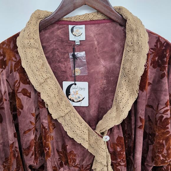 NWT Jaded Gypsy Crushed Petals Jacket One Size - Picture 3 of 10